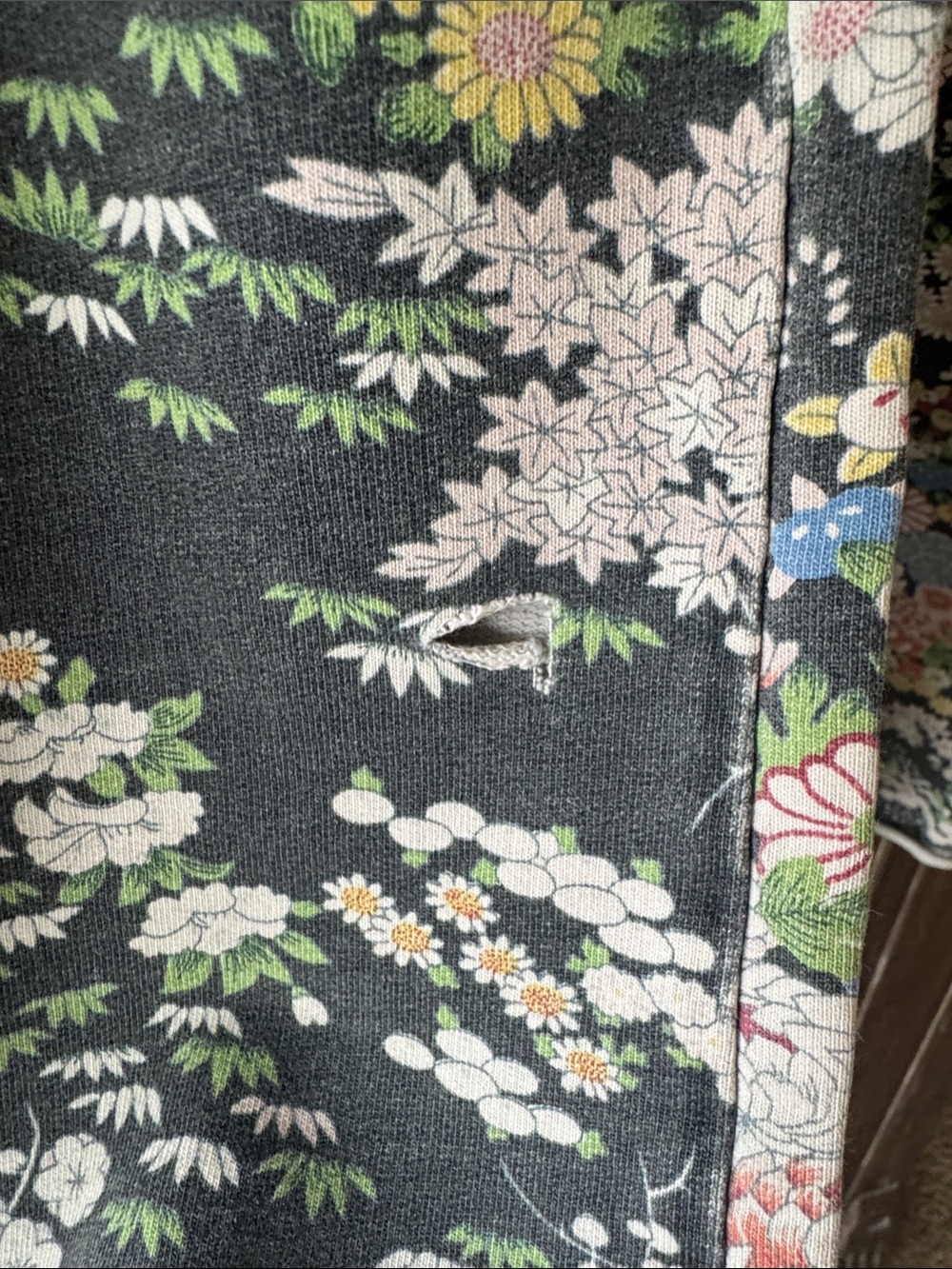 Lucky Brand Gray Floral Wide-Leg Pants Y2K XXS - Picture 2 of 13